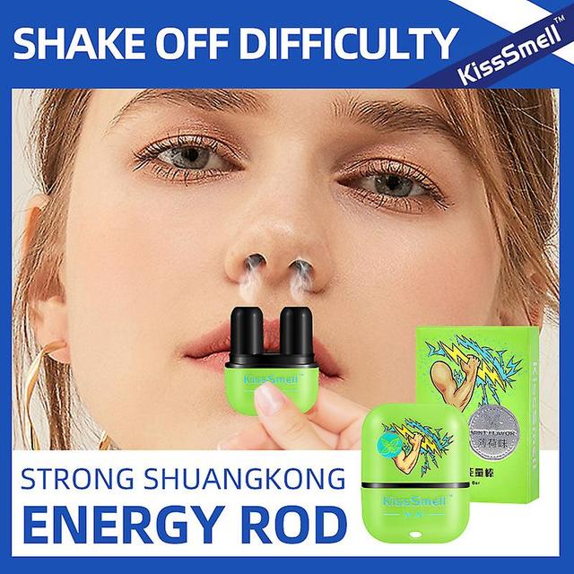 Double-hole nasal inhalation refreshing stick, a constant companion for driving and outdoor travel, peppermint plant essential oil-yg Rose on Productcaster.