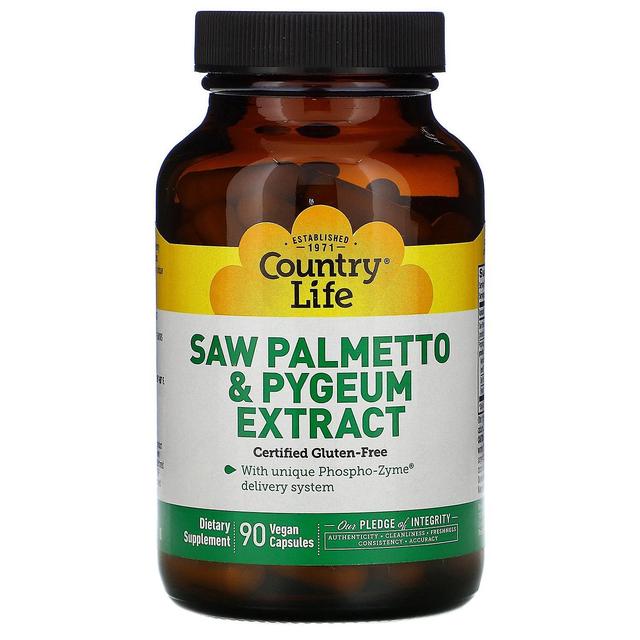 Country Life, Saw Palmetto & Pygeum Extract, 90 Veganske Kapsler on Productcaster.