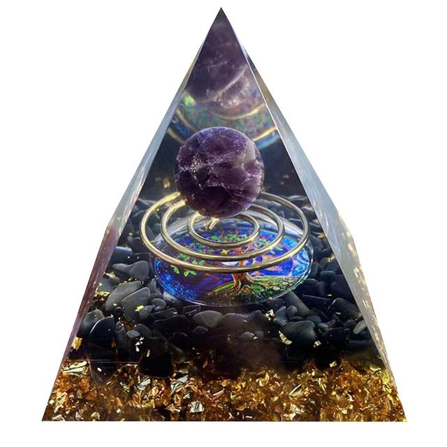 Crystal Pyramid Protection & Positive Energy Generator For Anxiety Relief E2 on Productcaster.