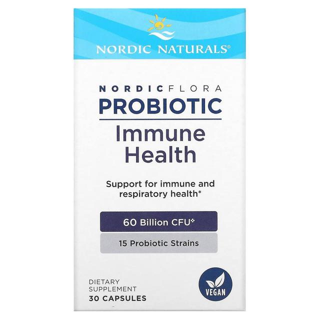 Nordic Naturals, Nordic Flora Probiotic, Immun sundhed, 60 milliarder CFU, 30 kapsler on Productcaster.