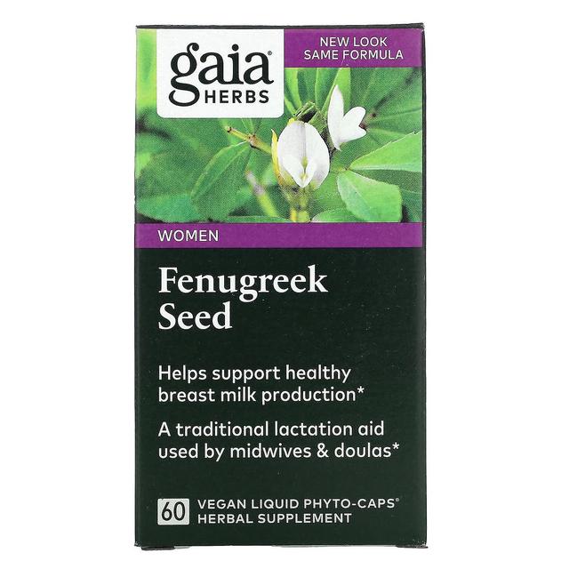 Gaia Herbs, Fenugreek Seed for Women, 60 Vegan Liquid Phyto-Caps on Productcaster.