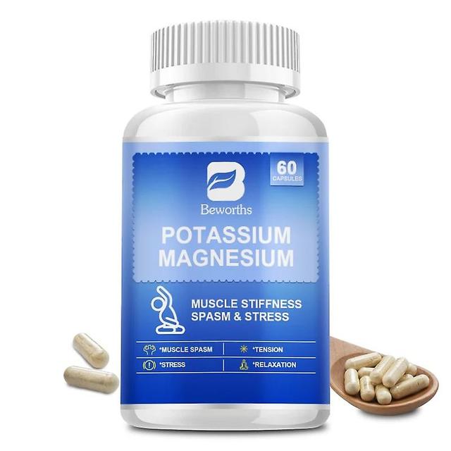 Eccpp Potassium Magnesium Complex Supplements High Absorption Magnesium Citrate For Leg Spasms, Muscle, Bone, And Heart Health Support 60pcs 2bottles on Productcaster.