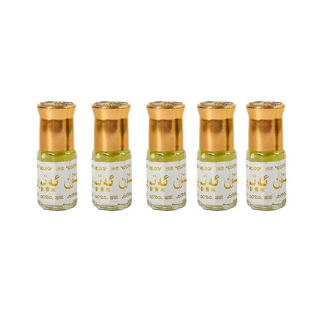 5 Pack 3ml Essential Oil Mini Perfume Alcohol Free Floral Long Lasting Floral Body Deodorant For Me Gold on Productcaster.