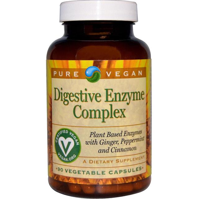 Pure Vegan, Digestive Enzyme Complex, 90 Veggie Caps on Productcaster.