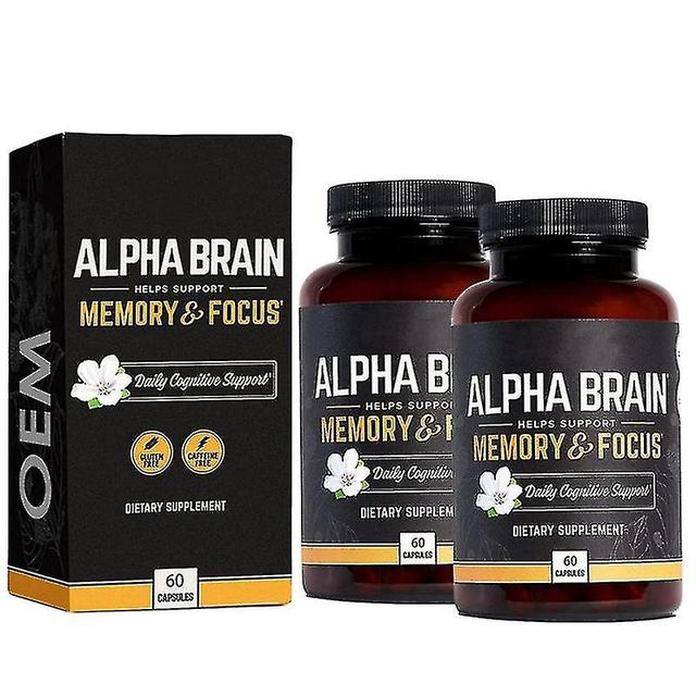 2pullo Alpha Brain Memory &; Focus Capsule kognitiivinen lisäosa Miehet ja naiset Nootropic 2024 on Productcaster.