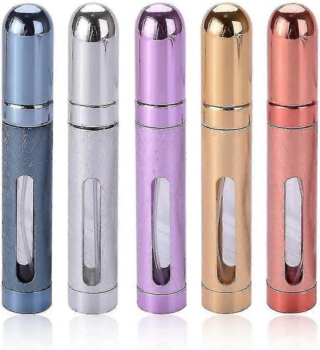 5 Pack Perfume Atomizer Bottle Empty Refillable Perfume Bottle With Funnel 12ml Travel on Productcaster.