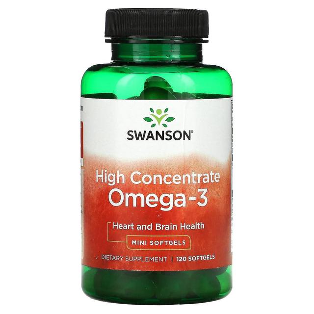 Swanson, High Concentrate Omega-3, 120 Mini Softgels on Productcaster.