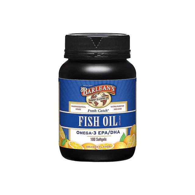 Barlean's Fresh Catch Fish Oil Orange Flavor 100 Softgels on Productcaster.