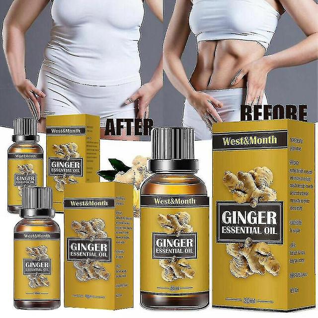 Ederfun Lymph Detoxification Ginger Oil Belly Drainage Ginger Lymphatic Drainage Slimming Massage Ginger Essence Oil 1PC 30ml on Productcaster.