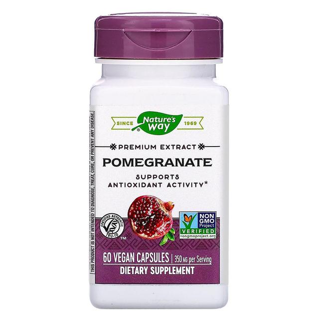 Nature's Way, Premium Extract, Pomegranate, 350 mg, 60 Vegan Capsules on Productcaster.