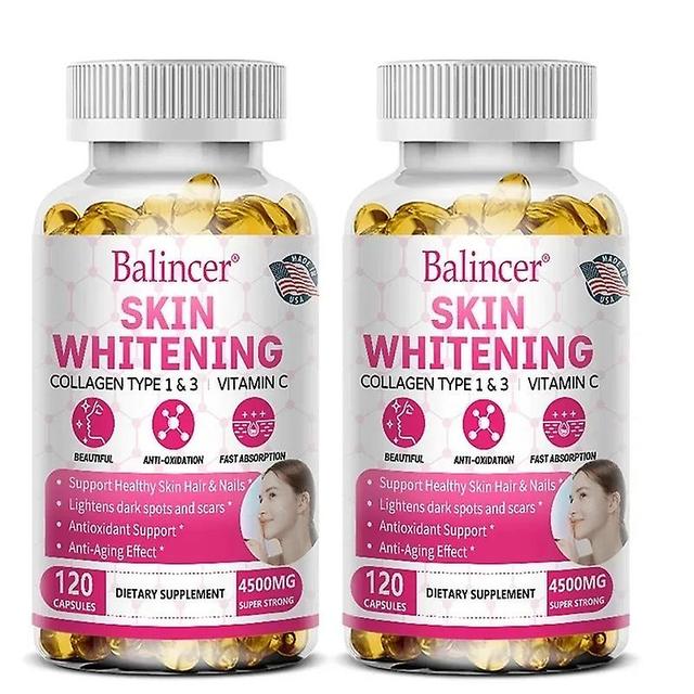 Sofirn Balincer Witamina C + Kolagen (Typ I, Typ III) - suplement antyoksydacyjny - wspiera zdrową skórę, włosy, paznokcie, bez GMO 120 count-2 bottle on Productcaster.