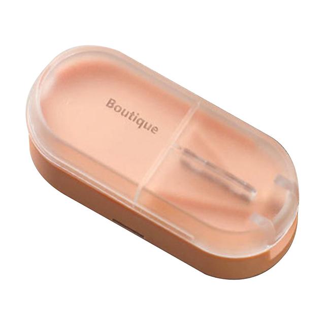 Mini Medicine Box with Cutter Sturdy Cutting Vitamins Tablets Box for Adult Older Kids Pink on Productcaster.