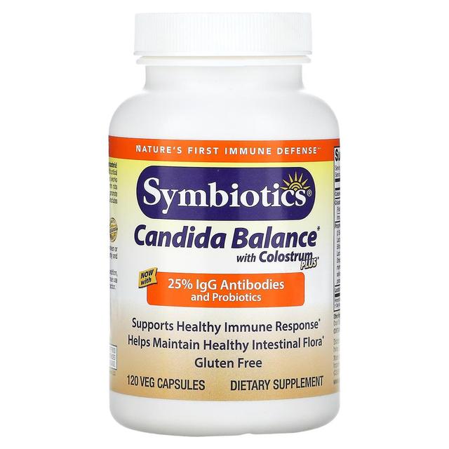 Symbiotics, Candida Balance with Colostrum Plus, 120 Veg Capsules on Productcaster.