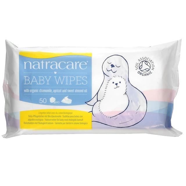 Natracare, Baby Wipes with Organic Chamomile, Apricot and Sweet Almond Oil, 50 Wipes on Productcaster.