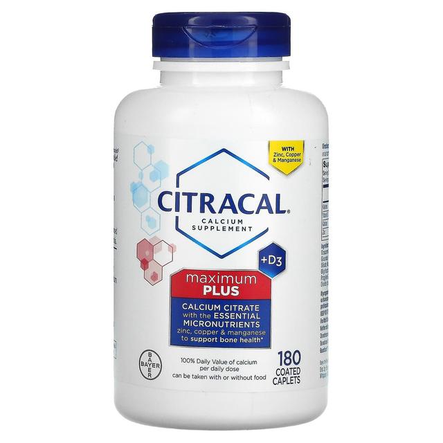 Citracal, Maximum Plus +D3, 180 Coated Caplets on Productcaster.