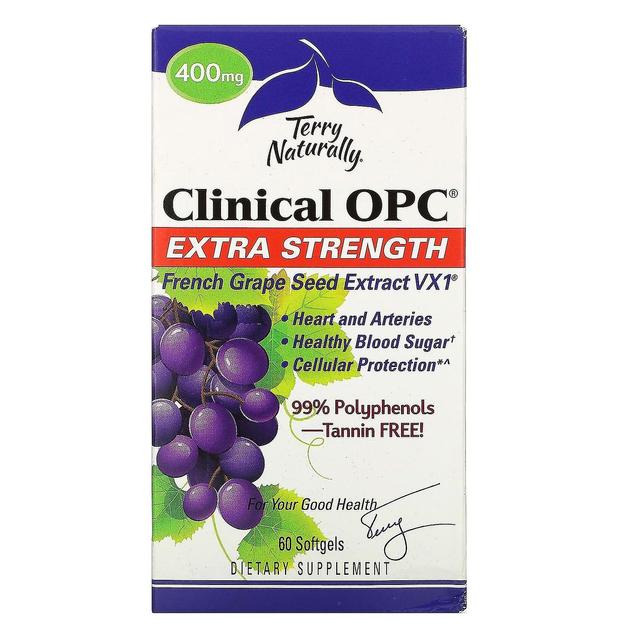 Terry Naturally frotte Naturalnie, kliniczne OPC, dodatkowa wytrzymałość, 400 mg, 60 Kapsułki żelowe on Productcaster.