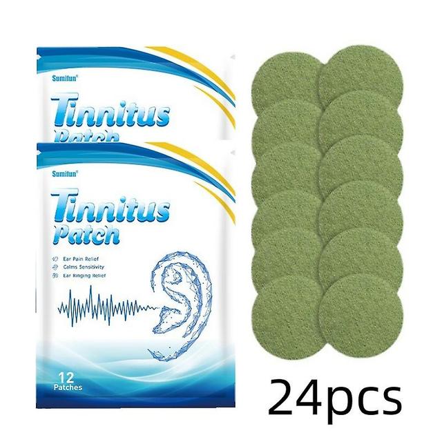 24pcs Tinnitus Treatment Patch For Ear Pain Protect Hearing Loss Sticker Natural Herbal Extract Chinese Medical Plast on Productcaster.