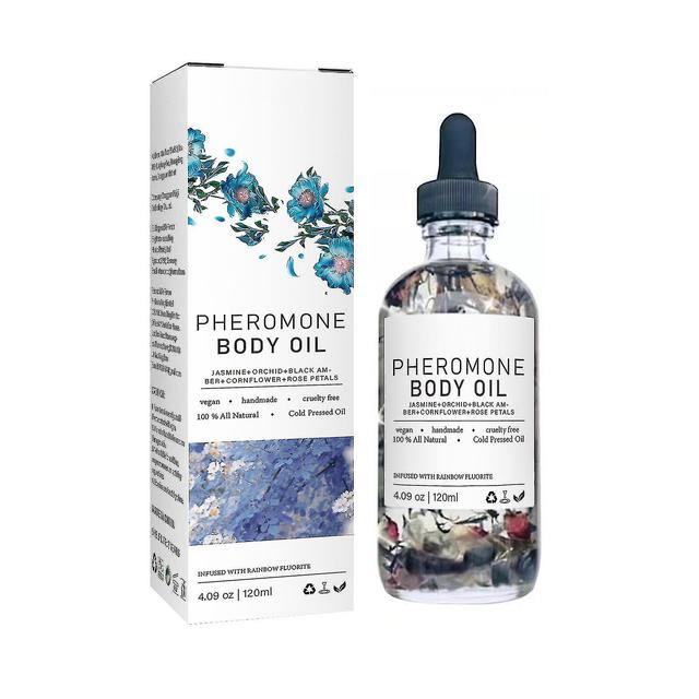 Pheromon-Körperöl, Kristall-Irie-Körperöl, Pheromon-Körperöl-Parfüm für Frauen, Jasmin, Orchidee, schwarzer Bernstein, Kornblume, Rosenblätter, 120... on Productcaster.