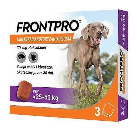 Frontpro Comprimés Anti-Puces Et Tiques Pour Chien (>25-50 Kg) - 3X 136Mg on Productcaster.