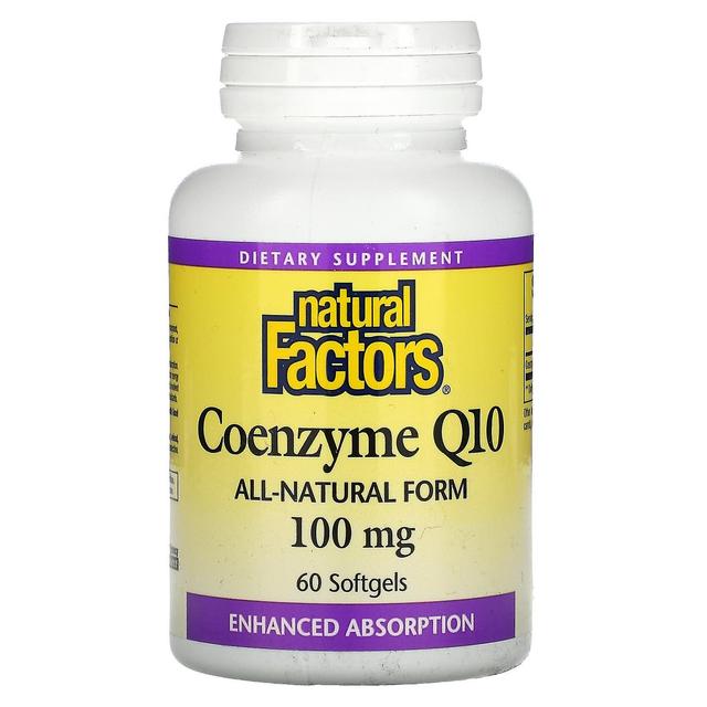 Natural Factors, Coenzyme Q10, 100 mg, 60 Softgels on Productcaster.