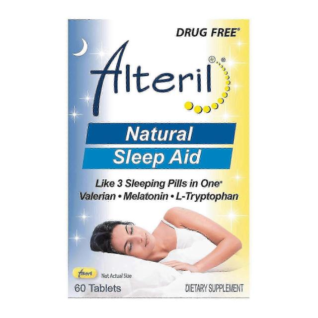 Alteril Natural Sleep Aid Valeriaana, melatoniini ja L-tryptofaani, tabletit, 60 ea on Productcaster.