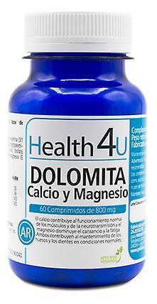 Health 4U Dolomite Calcium and Magnesium 60 Tablets of 800 mg 77 gr on Productcaster.