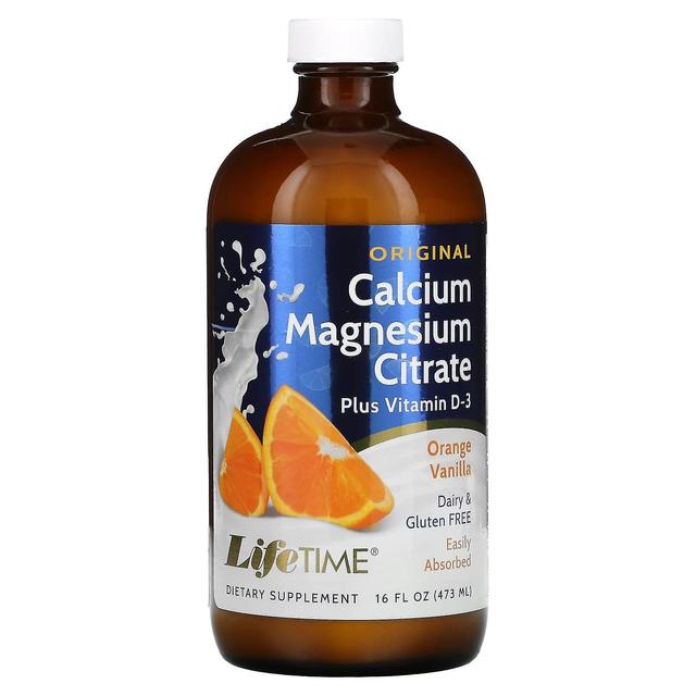 LifeTime Vitamins, Calcium Magnesium Citrate, Plus Vitamin D-3, Orange Vanilla, 16 fl oz (473 ml) on Productcaster.