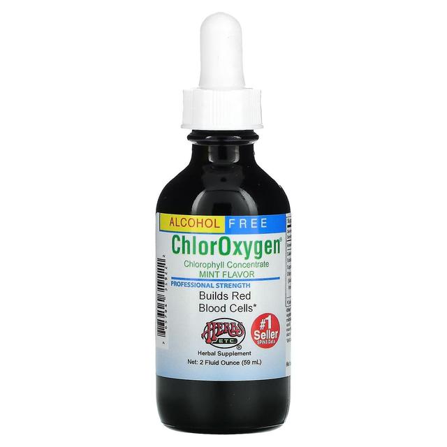 Herbs Etc. Urter m.m., ChlorOxygen, Klorofylkoncentrat, Alkoholfri, Mynte, 2 fl oz (59 ml) on Productcaster.