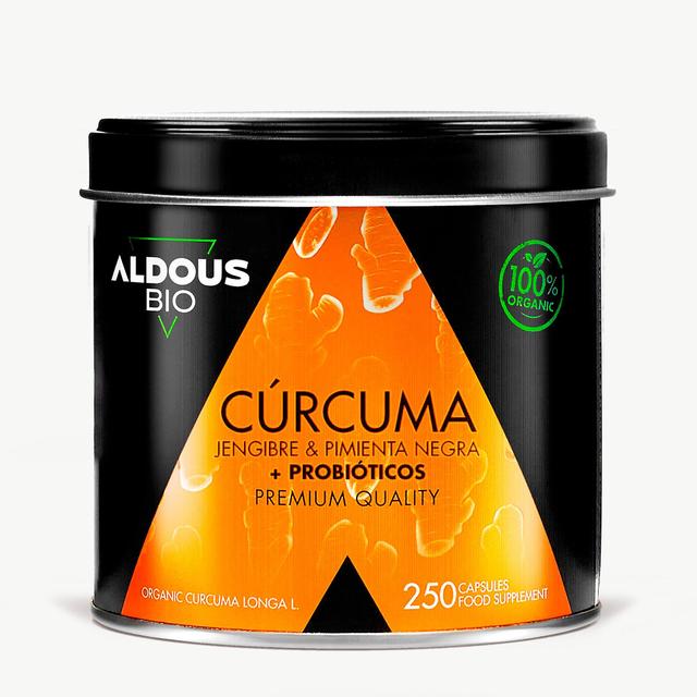 Aldous Bio Cúrcuma orgânica com gengibre, pimenta-do-reino e probióticos on Productcaster.