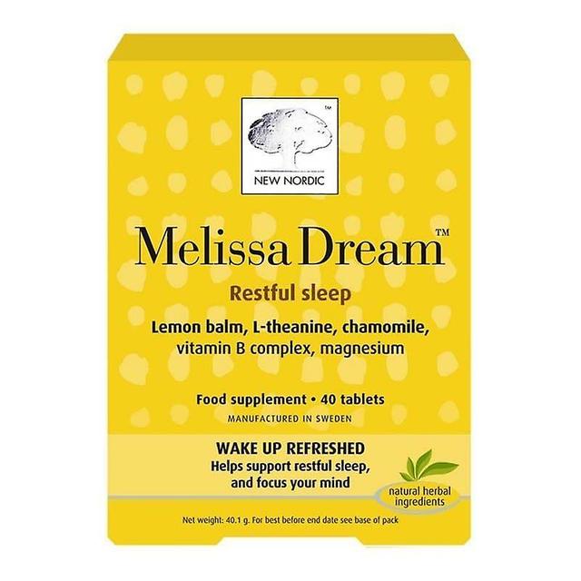 New Nordic Melissa Dream Tablets 40 (NLF032) on Productcaster.