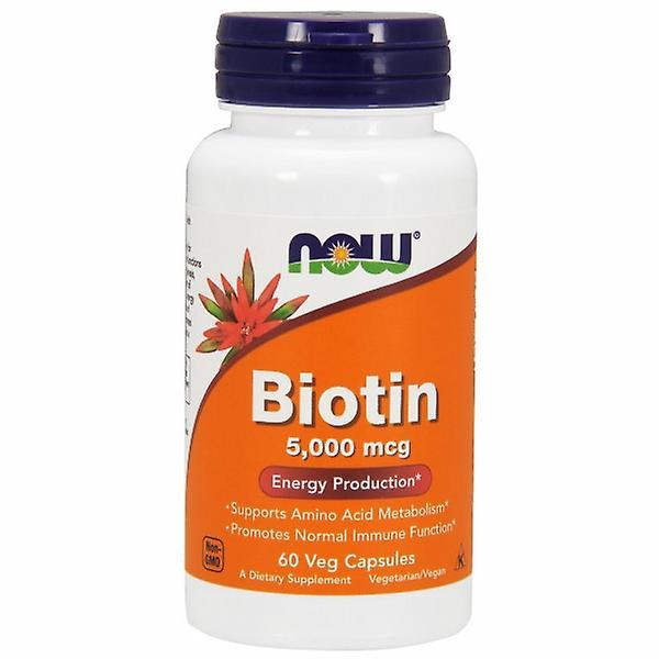 Now Foods Biotin, 5000 mcg, 60 Veg Caps (Opakowanie 3) on Productcaster.