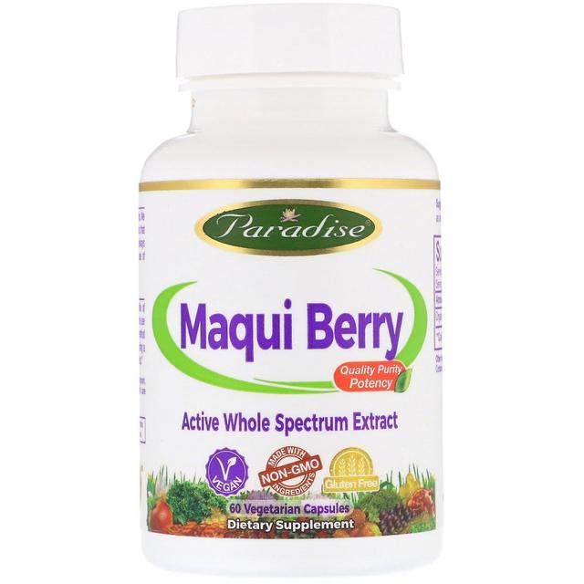 Paradise Herbs, Maqui Berry, 60 Vegetarian Capsules on Productcaster.