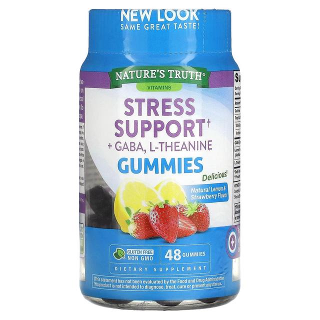 Nature's Truth, Stress Support + GABA, L-Theanine, Natural Lemon & Strawberry, 48 Gummies on Productcaster.