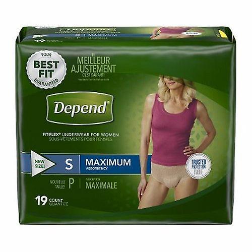 Kimberly Clark Female Adult Absorbent Underwear Depend FIT-FLEX Pull On with Tear Away Seams Small Disposable Hea, Count of 19 (Pack of 1) on Productcaster.