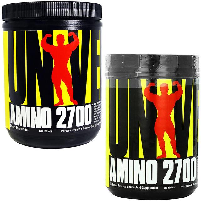 Universal Nutrition Nutrição Universal Amino 2700 - 2 Tamanhos - 2000mg de aminoácidos por comprimido 120 Tablets on Productcaster.