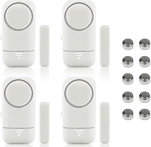 4pcs Alarme De Porte Et Fentre Capteur Sans Fil Magntique Pour Systme De Scurit Maison Scurit Enfants - Anti-intrusion Anti-vol Contre Cambriolage Dte on Productcaster.