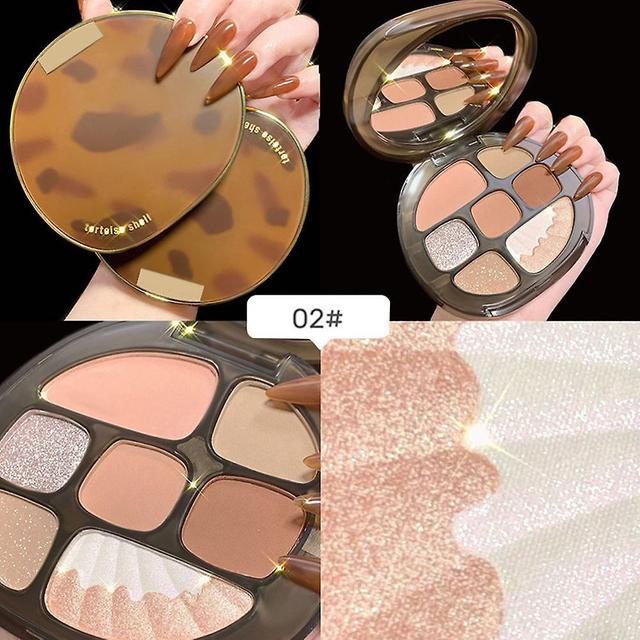 8 Colors Eyeshadow Plate Portable Color Eyeshadow Plate Brightening Eye Makeup Eyeshadow 02 on Productcaster.