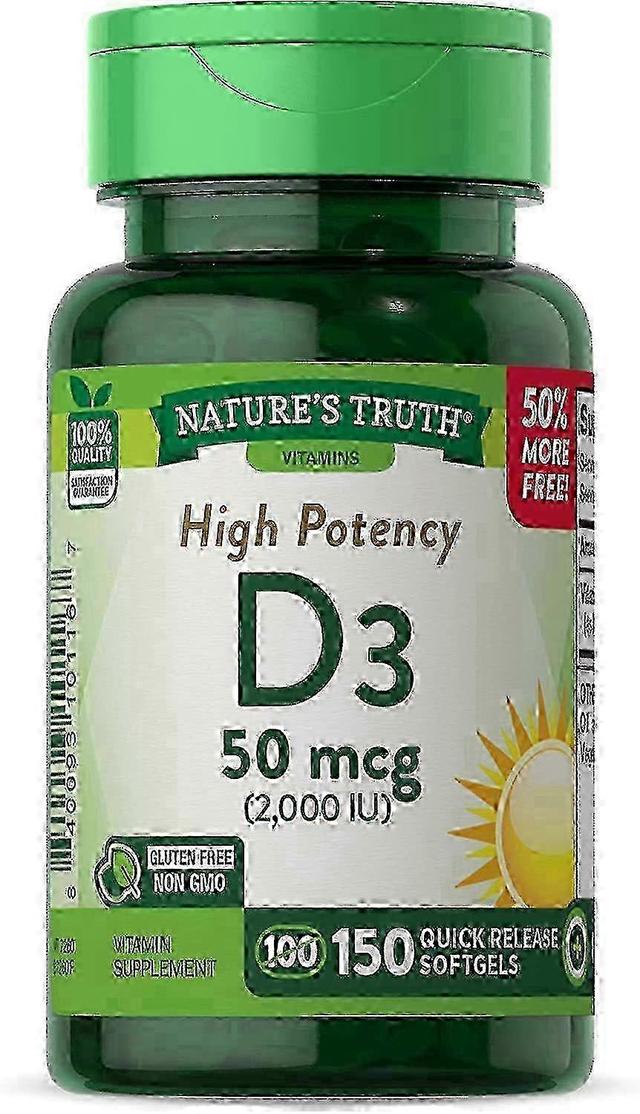 Nature's Truth Nature''s truth high potency vitamin d3, 2000 iu, quick release softgels, 150 ea on Productcaster.