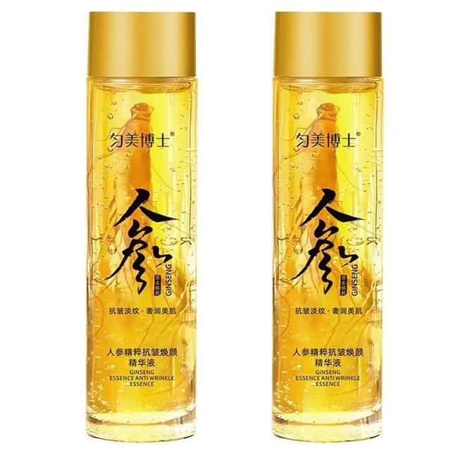 Ginseng Extract Liquid,Ginseng Anti Wrinkle Serum,Korean Red Ginseng Essence for Anti Aging, Moistur Light yellow 2 PCS on Productcaster.