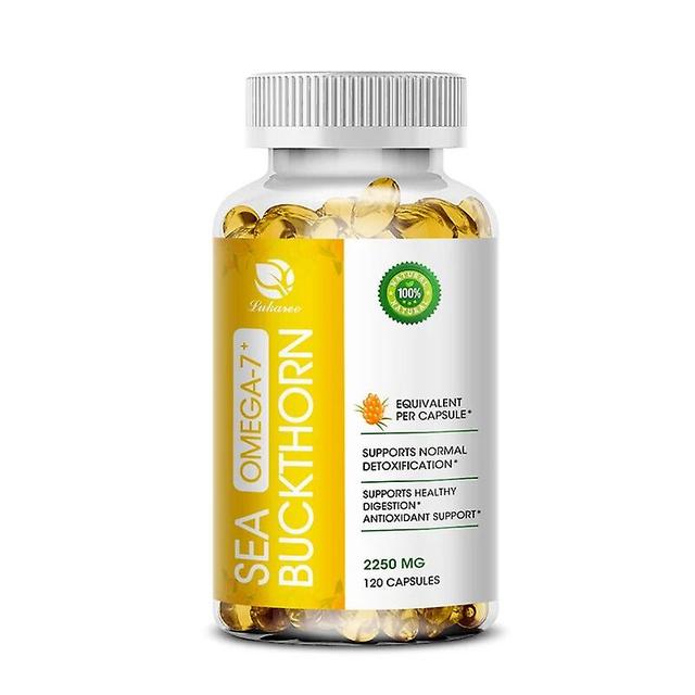 Visgaler Organic Sea Buckthorn Extract Omega 7 Fatty Acids Capsule Relieve Dry Eye Support Vision &Liver Health Beauty and Health 120pcs on Productcaster.