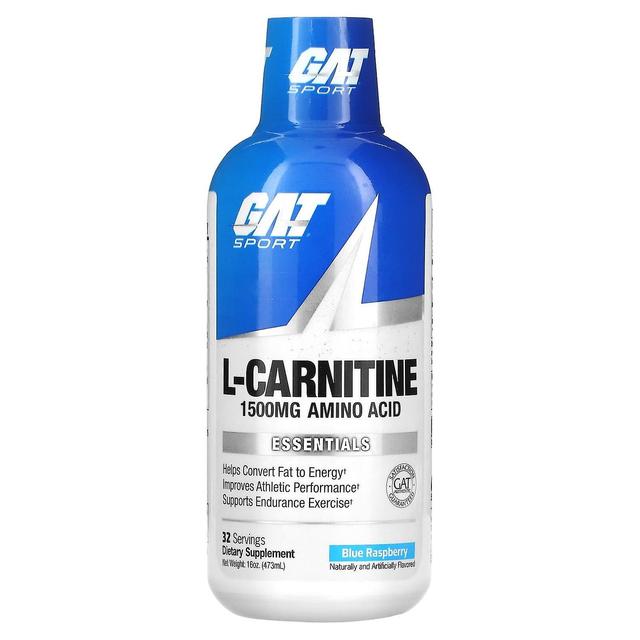 GAT, L-Carnitine, Amino Acid, Blue Raspberry, 1,500 mg, 16 oz (473 ml) on Productcaster.