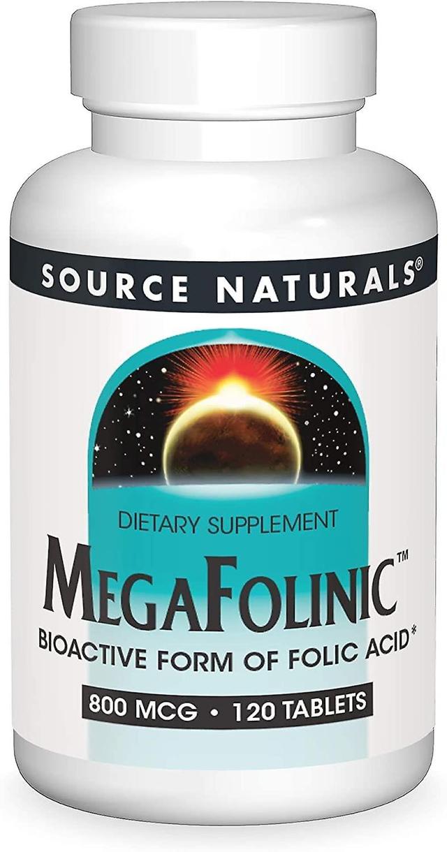 Source Naturals MegaFolinic (Folic Acid) 800mcg 120 Tablets on Productcaster.