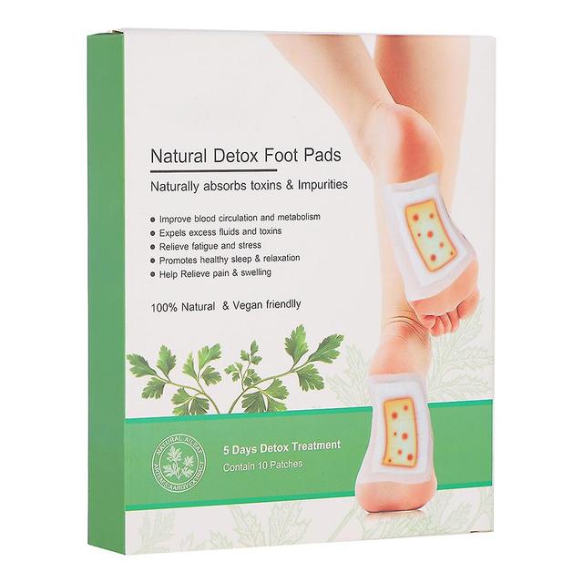 Detox Foot Patch Desintoxicar seu corpo com 10pcs/box Aliver Ginger Wormwood Foot Patch, dissipar a umidade on Productcaster.