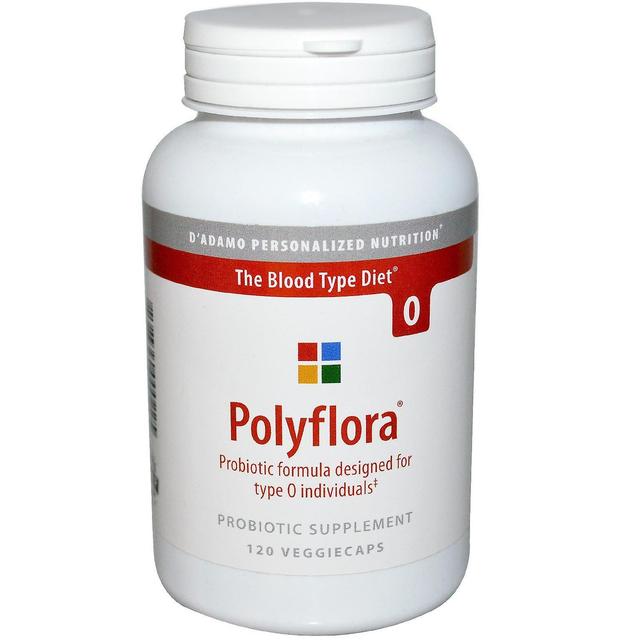 D'adamo, Polyflora, Probiotic Formula for Blood Type Diet O, 120 Veggie Caps on Productcaster.