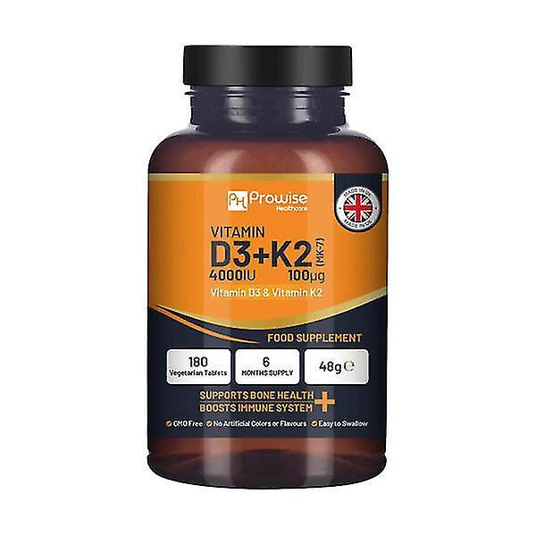 Prowise Healthcare Vitamin D3 4000IU & K2 MK7 100 g Vegetarian Tablets I 180 ( 6 Months Supply) | Made In UK by Prowise on Productcaster.