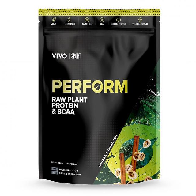 Vivo life perform raw plant protein & bcaa banana & cinnamon 988g on Productcaster.