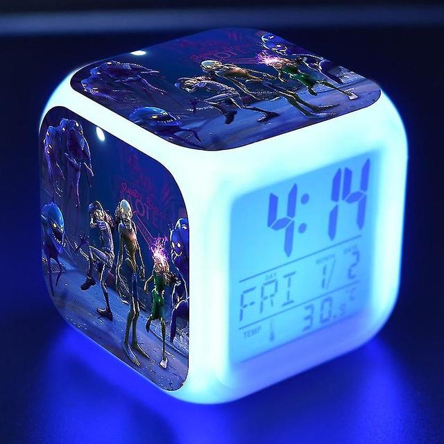 Fortress Night Alarm Clock Fortnite Competitive Shooting Game Colorful Mood Led Alarm Clock on Productcaster.