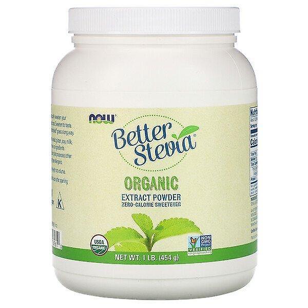 NOW Foods Agora Alimentos, Melhor Stevia, Extrato Orgânico em Pó, 1 lb (454 g) on Productcaster.