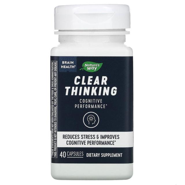 Nature's Way, Brain Health, Clear Thinking, 40 Capsules on Productcaster.