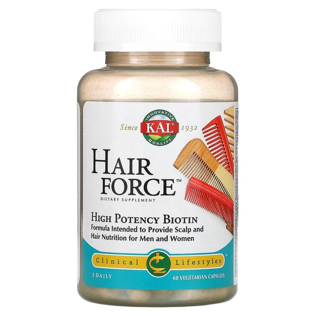 KAL, Hair Force, hochwirksames Biotin, 60 vegetarische Kapseln on Productcaster.